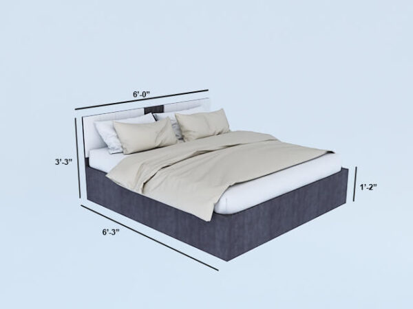 Flora King Size Bed With Hydraulic Lift Up - Image 4